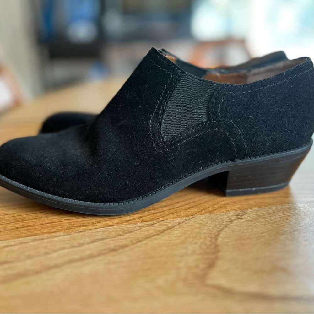 SARTO by Franco Sarto black suede booties- size 6